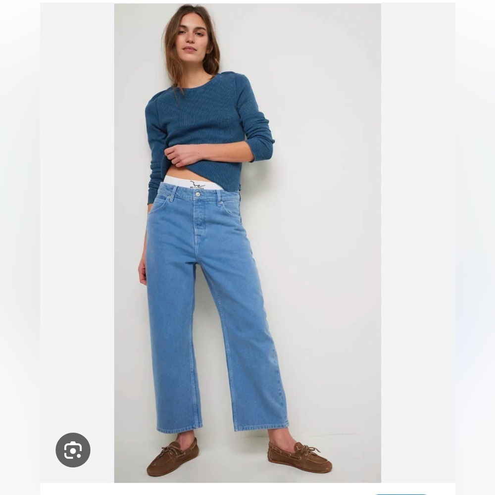 Free people blue deep trance boyfriend size 26 nwot